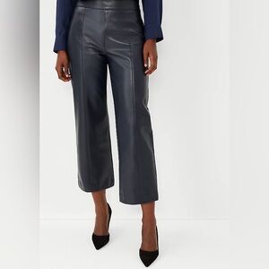 Ann Taylor - Faux leather crop pants (10P)
